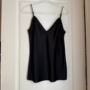 FRAME Fray Edge Satin Camisole Size L